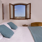 Luxury hotel room in Tuscany with landscape